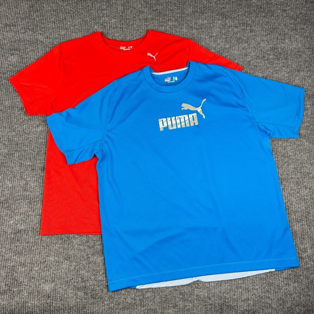 Puma T Shirts Mens XL LOT of 2 Running Performance Short Sleeve Wicking